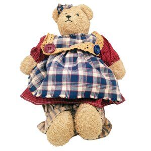 Artisan Teddy Bear Handmade Plush Stuffed Animal 12 Inch Dress Bloomers Apron